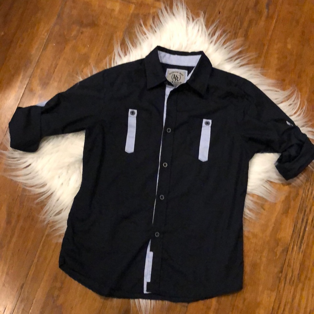 Black button down shirt